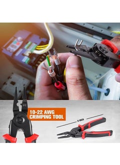 STHITI STHITI Wire Stripper and Cutter Pliers Tools For Electricians 5in1 Multifunctional Wire and Cable 5 Interchangeable Stripping Cutting Winding Crimping Precision Stainless Stee Hand Tool  - Image 3