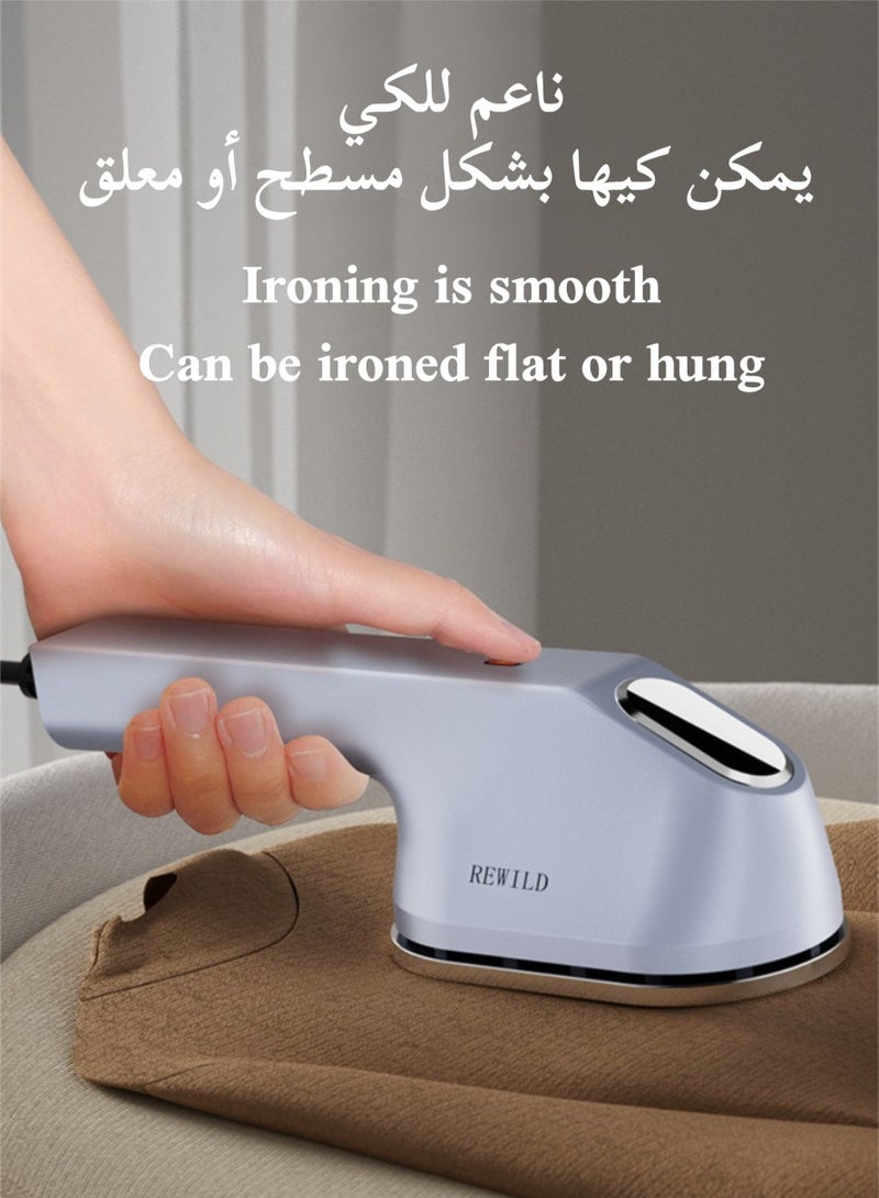 مكواة بخار محمولة للملابس، تسخين سريع لمدة 30 ثانية، تحكم ذكي في درجة الحرارة، إيقاف تشغيل تلقائي عند ارتفاع درجة الحرارة، مكواة بخار سفر صغيرة الحجم وقابلة للطي للملابس، مناسبة للصوف والحرير والألياف الكيميائية والملابس المحبوكة - Image 3