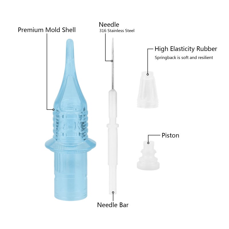 0.35mm Tattoo Cartridges 20-Pack Stainless Steel Precise Sharp Lines - Ultra-Fine Wire for Intricate Details Tattoo Cartridges for Professional Beginner Artists - Image 4