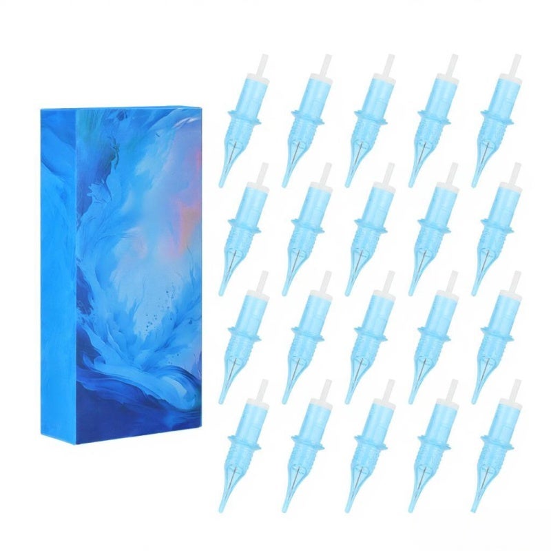 0.35mm Tattoo Cartridges 20-Pack Stainless Steel Precise Sharp Lines - Ultra-Fine Wire for Intricate Details Tattoo Cartridges for Professional Beginner Artists - Image 1