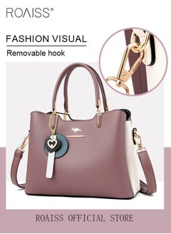 roaiss Leather Women Shoulder Bag Women's Handbag Elegant Patent Leather Bag Waterproof Handbag Shoulder Bag Women Large Capacity Bag  - Image 5
