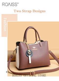 roaiss Leather Women Shoulder Bag Women's Handbag Elegant Patent Leather Bag Waterproof Handbag Shoulder Bag Women Large Capacity Bag  - Image 3