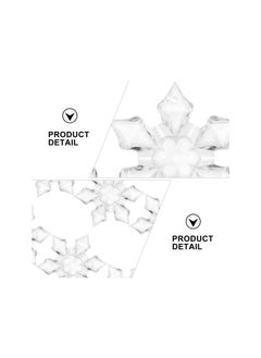 WYBOT 24 Pcs Clear Mini Acrylic Crystal Snowflakes Ornaments with Hole  Tree Wedding Hanging Decoration for DIY Craft Project (1.2 Inch) 