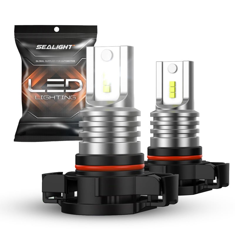 SEALIGHT 52015202 LED Fog Light Bulbs Real 11 100 Successful Installation 6500K Cool White Fog Light Bulb PS24WPS19W LED Fog Lights For CarsTrucksSUV 3 Mins PlugNPlay Pack of 2