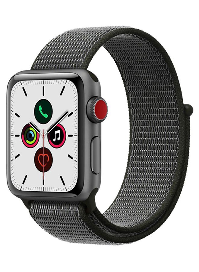 اليشمك سوار بديل متين لساعة أبل سيريس 5/4/3/2/1 زيتوني داكن/أسود - Image 1