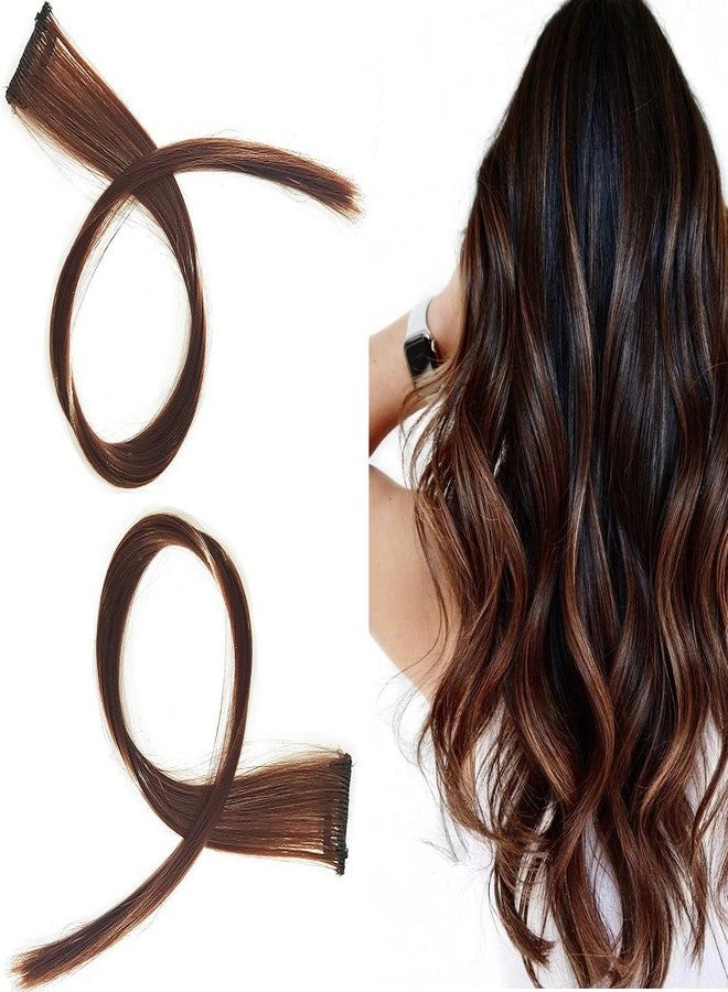 كرونيكس مجموعة كرونكس من قطعتين، خصلات شعر مستقيمة بطول 18 بوصة بمشبك واحد، لون/خصلات شعر مميزة - Image 1