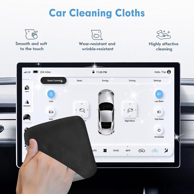 Zuazue Car Screen Cleaning Cloths - Microfiber Cloth for Effective Cleaning - Image 2