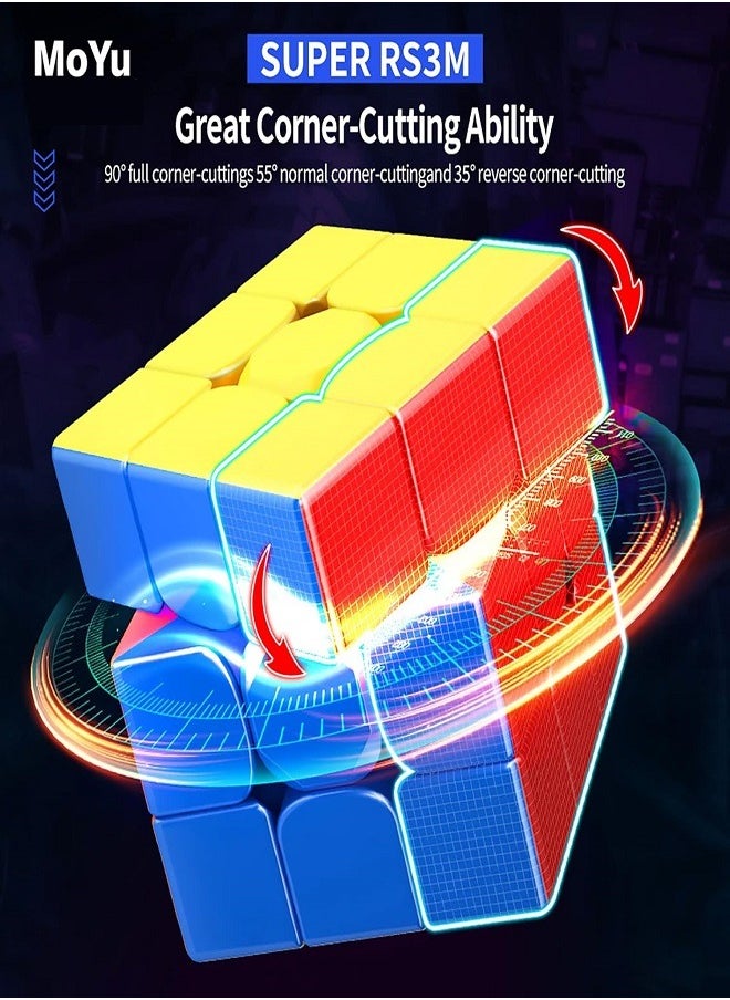 MoYu - MOYU RS3M Maglev Speed Cube 3x3 StickerLess, Upgraded (Pro Version) - Image 1