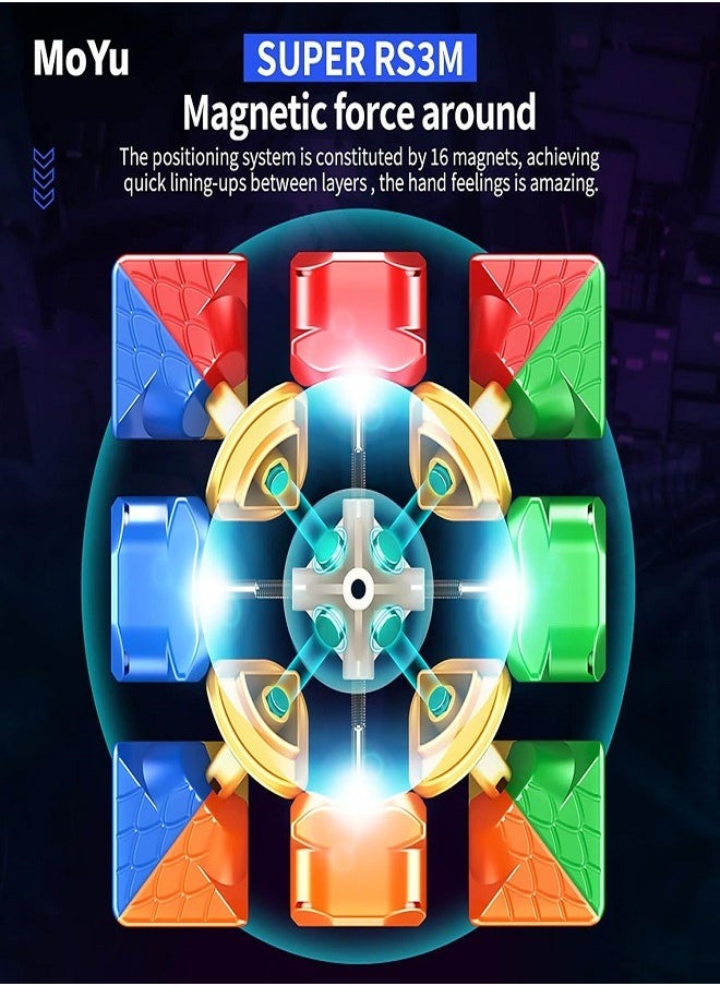 MoYu - MOYU RS3M Maglev Speed Cube 3x3 StickerLess, Upgraded (Pro Version) - Image 1