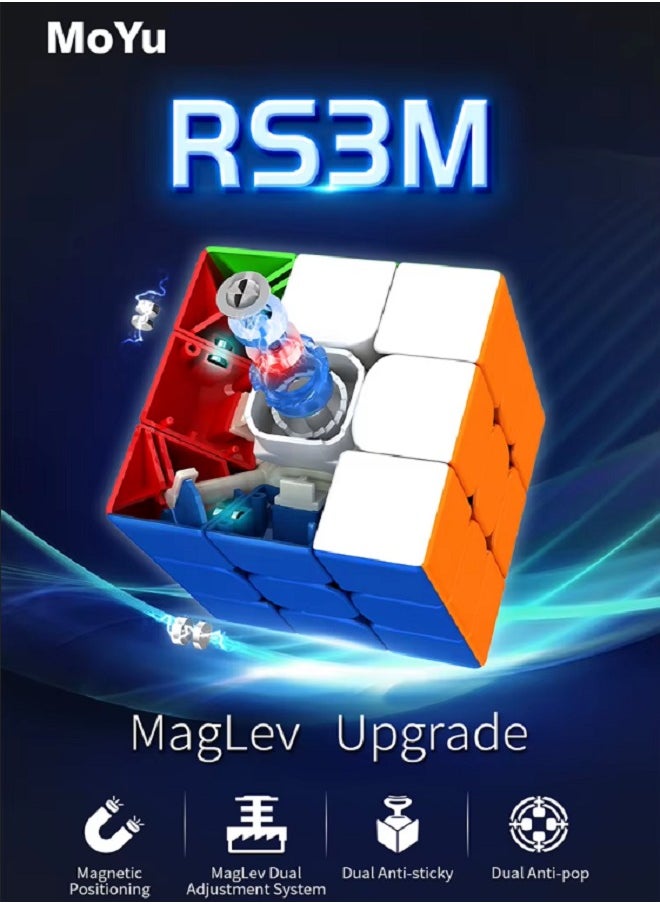 MoYu - MOYU RS3M Maglev Speed Cube 3x3 StickerLess, Upgraded (Pro Version) - Image 1