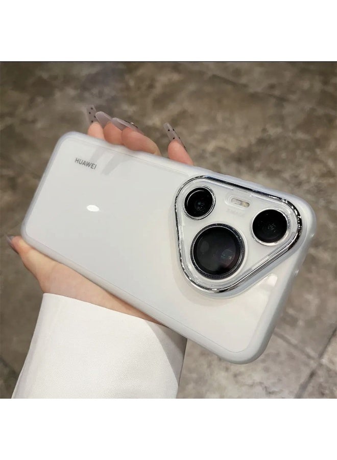 متوافقة مع غطاء الظهر الخاص بهاتف Huawei Pura 90 Pro Max، بلوحة خلفية بلون ”ضباب جليدي غير لامع“، تدعم الشحن المغناطيسي، غطاء هاتف شبه شفاف، خفيف الوزن، رقيق، مقاوم لبصمات الأصابع، مقاوم للأوساخ - Image 1