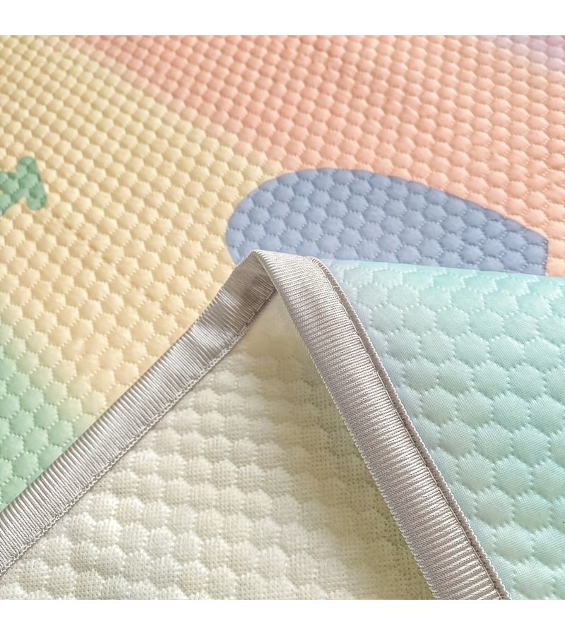 Unique Cartoon Printed Cooling Mat Soft Skin Friendly Mattress Pad Rainbow Bobo Color 47.24 By 78.74 Inch Foldable Machine Washable High Quality Durable For Bedroom Hotel Air Conditioned Room - Image 5