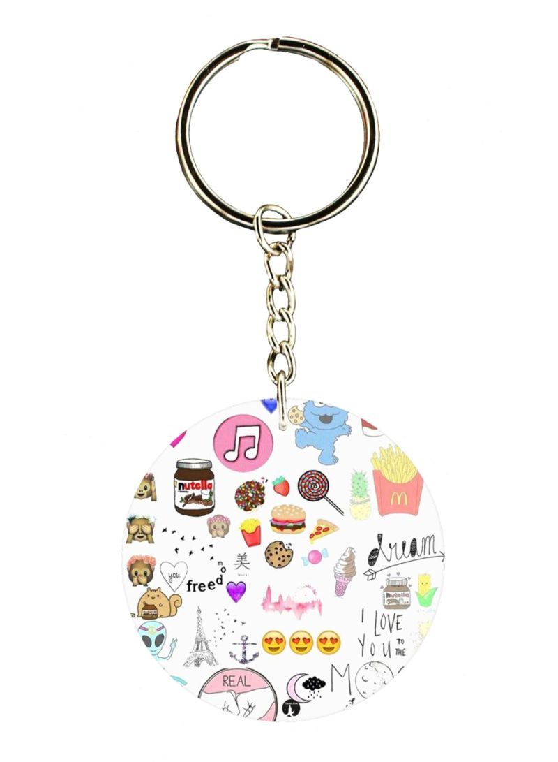 RKN Random Things Printed Keychain