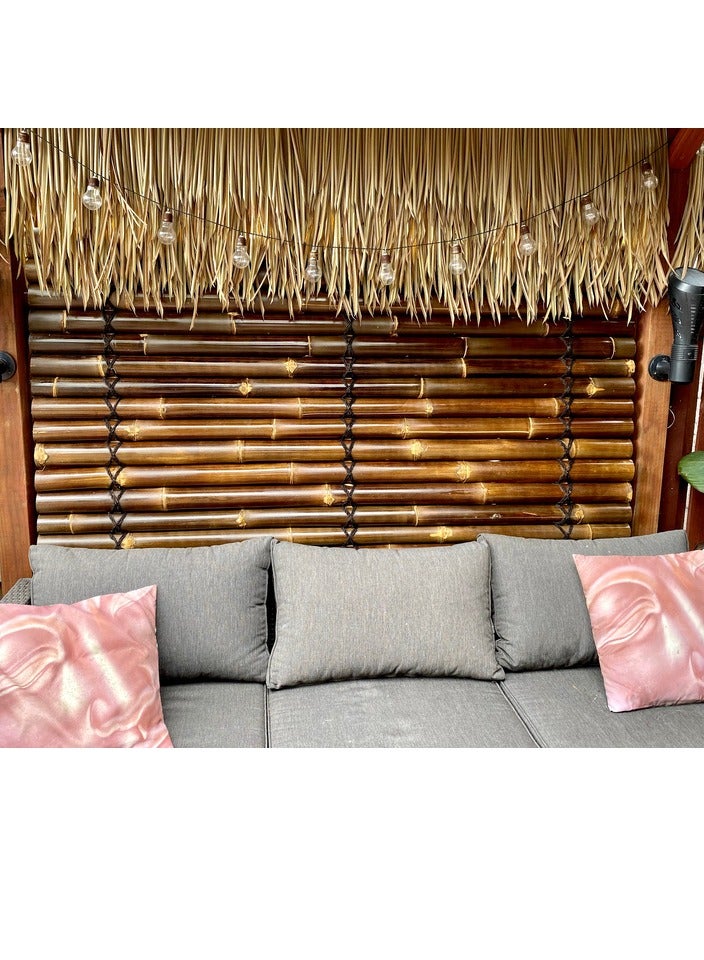 Egardenkart Egardenkart® Premium Half Split Bamboo Panel Fence - Natural and Sustainable Outdoor Privacy Screen ( Dark)  - Image 4
