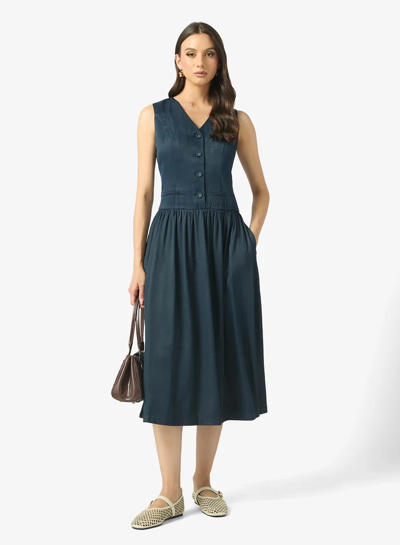 ELLA Belted A-line Dress