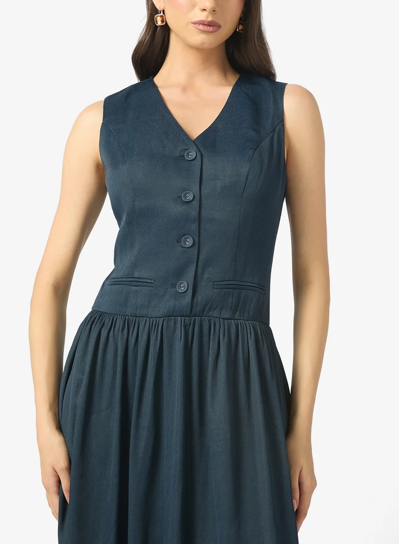 ELLA Belted A-line Dress
