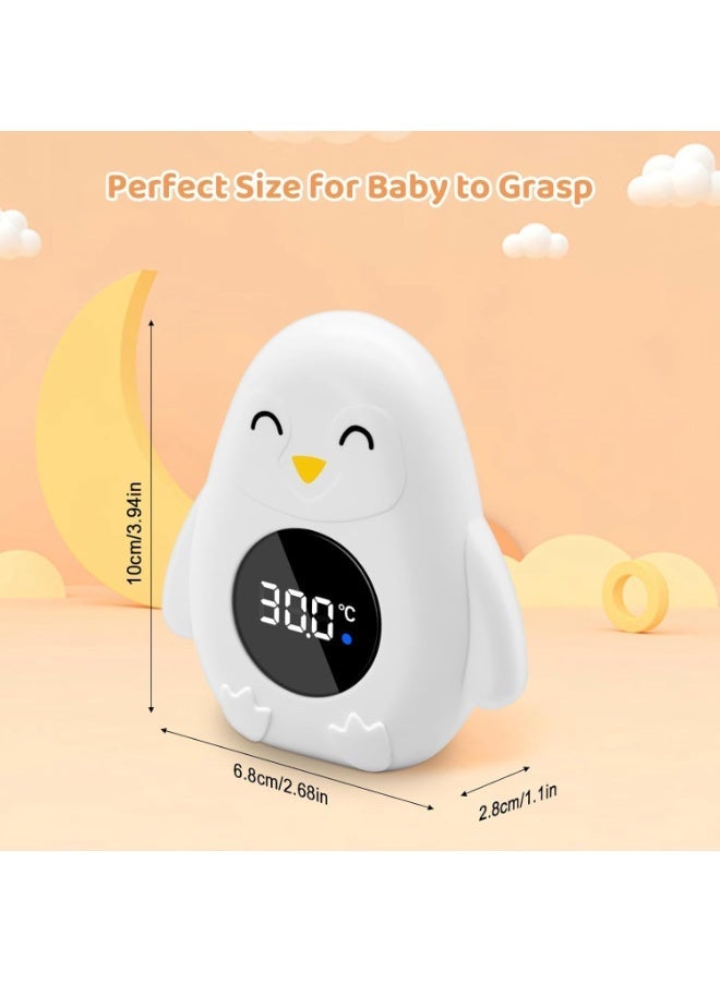 كوفوز Baby Bath Thermometer, Digital Bath Thermometerfor Newborns Toddlers, حمام على شكل البطريق الحراري لحوض الاستحمام وحوض السباحة, أبيض - Image 2