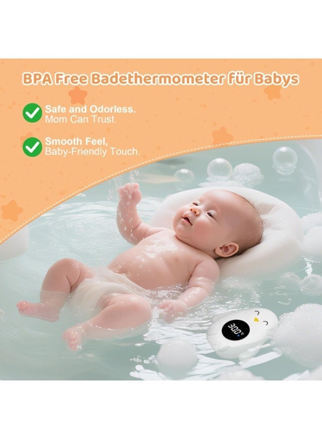 كوفوز Baby Bath Thermometer, Digital Bath Thermometerfor Newborns Toddlers, حمام على شكل البطريق الحراري لحوض الاستحمام وحوض السباحة, أبيض - Image 4