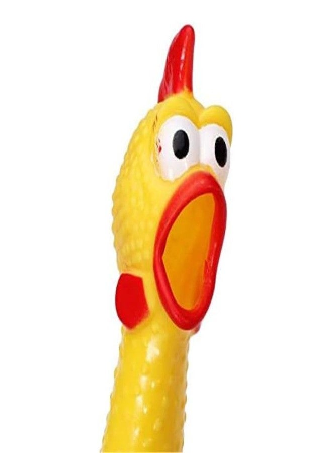 PET FUN لعبة دجاجة مطاطية تصدر صوت صرير من بيت فن® | لعبة صفراء تصدر صوت صرير عند الضغط عليها | هدية مبتكرة متينة ومضحكة للكلاب والجراء - Image 4