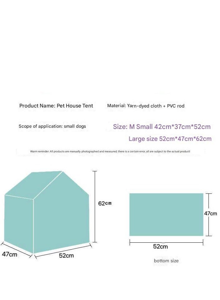 A.M Dog Bed Pet Bed Cat Dog Bed Dog Kennel Teddy Small Dog Cat Pet Princess Bed Pet Tent Nest Four Seasons Universal Removable and Washable Tents Kennel Cat Bed Puppy Sofa - Image 3