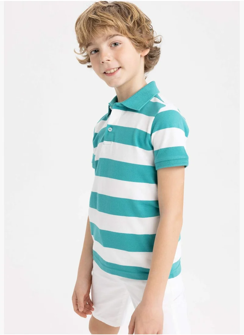 DeFacto Boy Knitted Short Sleeve Polo T-Shirt