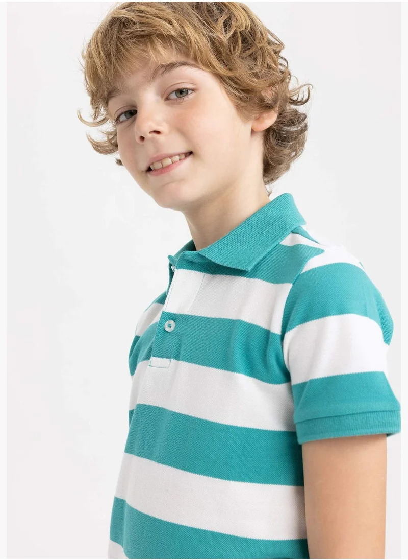 DeFacto Boy Knitted Short Sleeve Polo T-Shirt