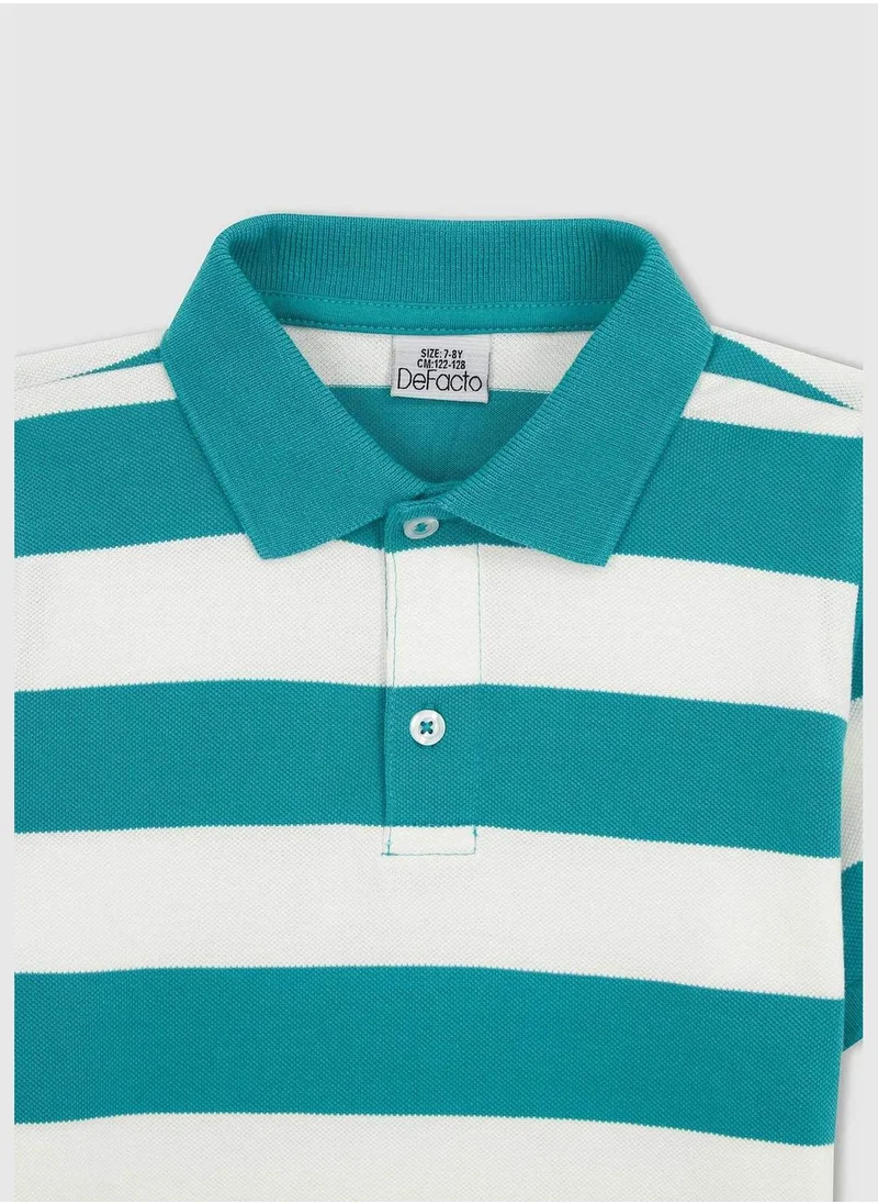 DeFacto Boy Knitted Short Sleeve Polo T-Shirt