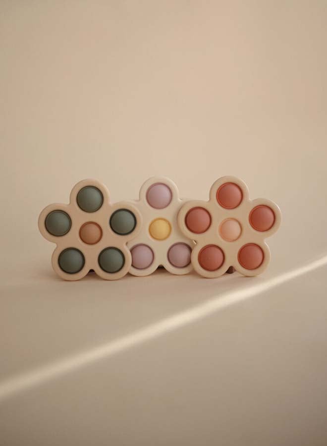 Mushie Flower Press Toy (Rose/Blush/Shifting Sand) - Image 5