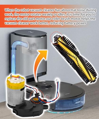 GIBACAD Robot Vacuums Main Brush Motor Compatible with Ecovacs DEEBOT OZMO Yeedi T8 T9 /T8 AIVI/T8/N8 Pro/N8 Pro plus/N8/N8+/920/950/T5/N7/X1/T10 DVX34 DX9G Series Robot Vacuum Replacement Parts - Image 4