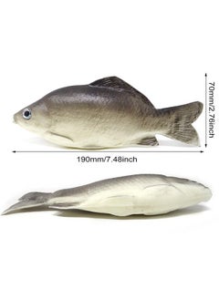 HONBAY 2Pcs Fake Fish Artificial Sea Fish Model Simulated Animal Fish Playset Model For Kitchen Decor Photography Props Food Display Favor (7.48 Inch)  - Image 3