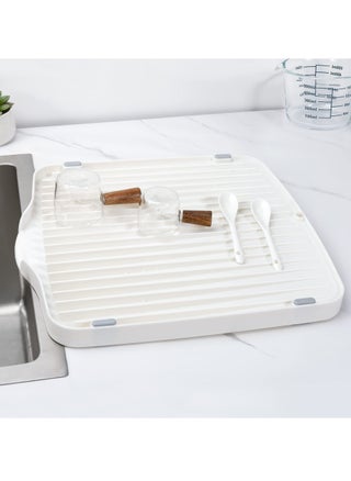 SYOSI Dish Drain Board, Dish Drainer Board for Kitchen Counter Plastic Dish Drying Rack for Home use (White) - pzsku/ZBC8C5EE2982DBEBB9F84Z/45/_/1724749541/cdc4594a-4224-4069-bb0e-c0f19cc87345