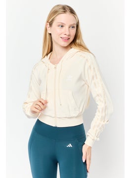 adidas Originals Women Sportswear Fit Long Sleeves Outdoor Hoodie, Cream  - Image 1