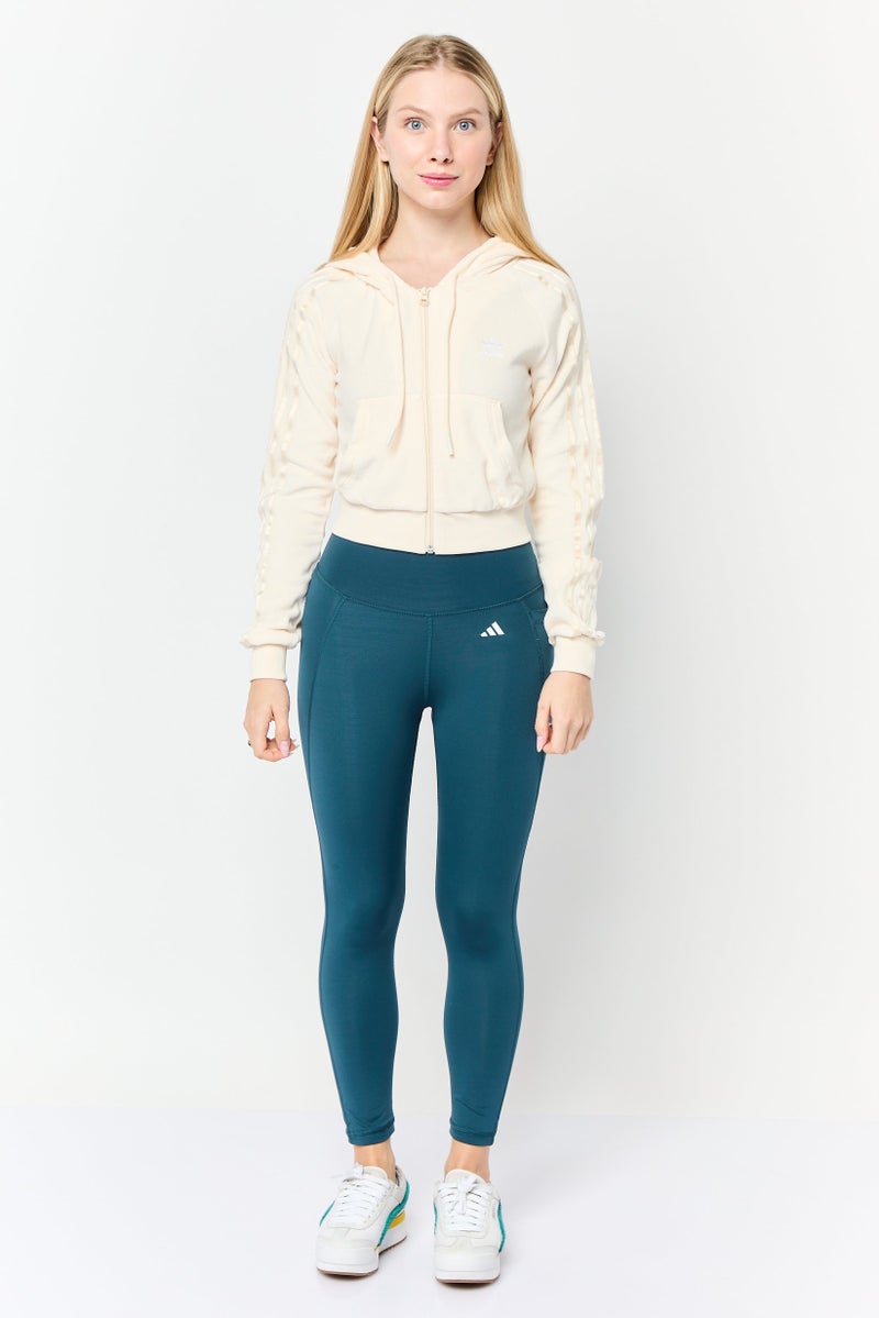 adidas Originals Women Sportswear Fit Long Sleeves Outdoor Hoodie, Cream  - Image 4