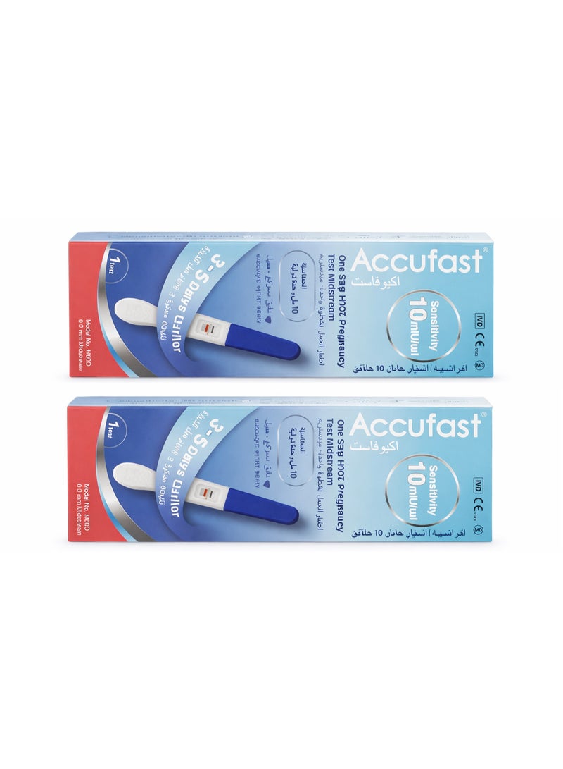 Accufast Pack Of 2 Accufast Early Sign Pregnancy Test M60D - Image 1