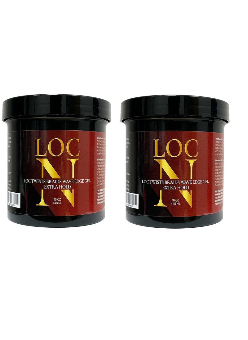 Loc N - LOC N EDGE GEL EXTRA HOLD 16 Oz."Pack of 2" - Image 1