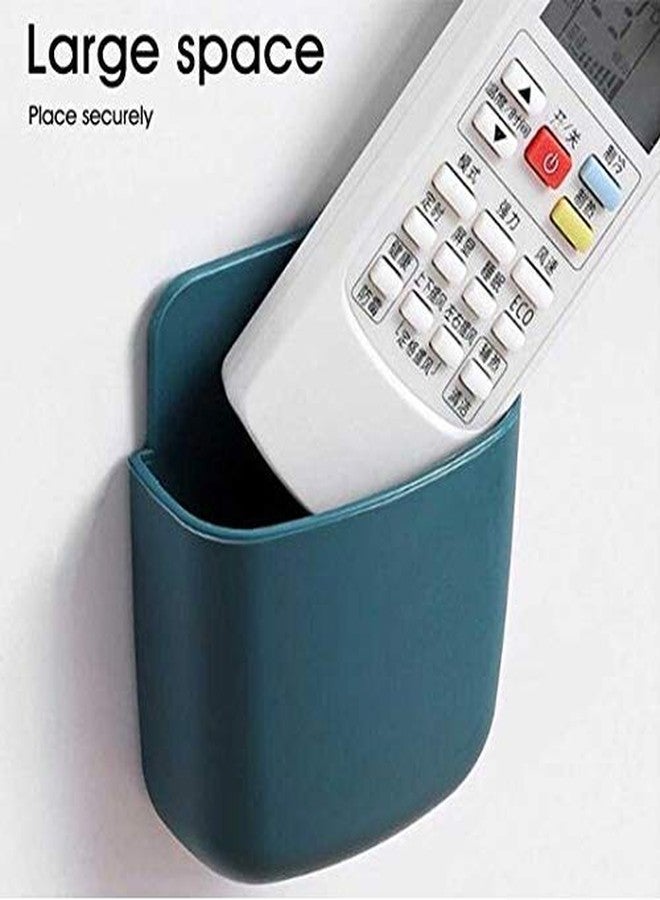 Quebers Pack-of 8 Plastic Oval Wall Door Mounted Hanging Phone Mobile Organizer Stand Storage Remote Control Shelf Toothbrush Box - Image 5