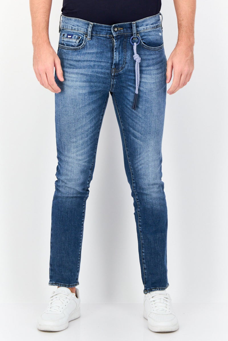 GAS جينز دنيم مغسول للرجال بقصة عادية، أزرق - Image 1