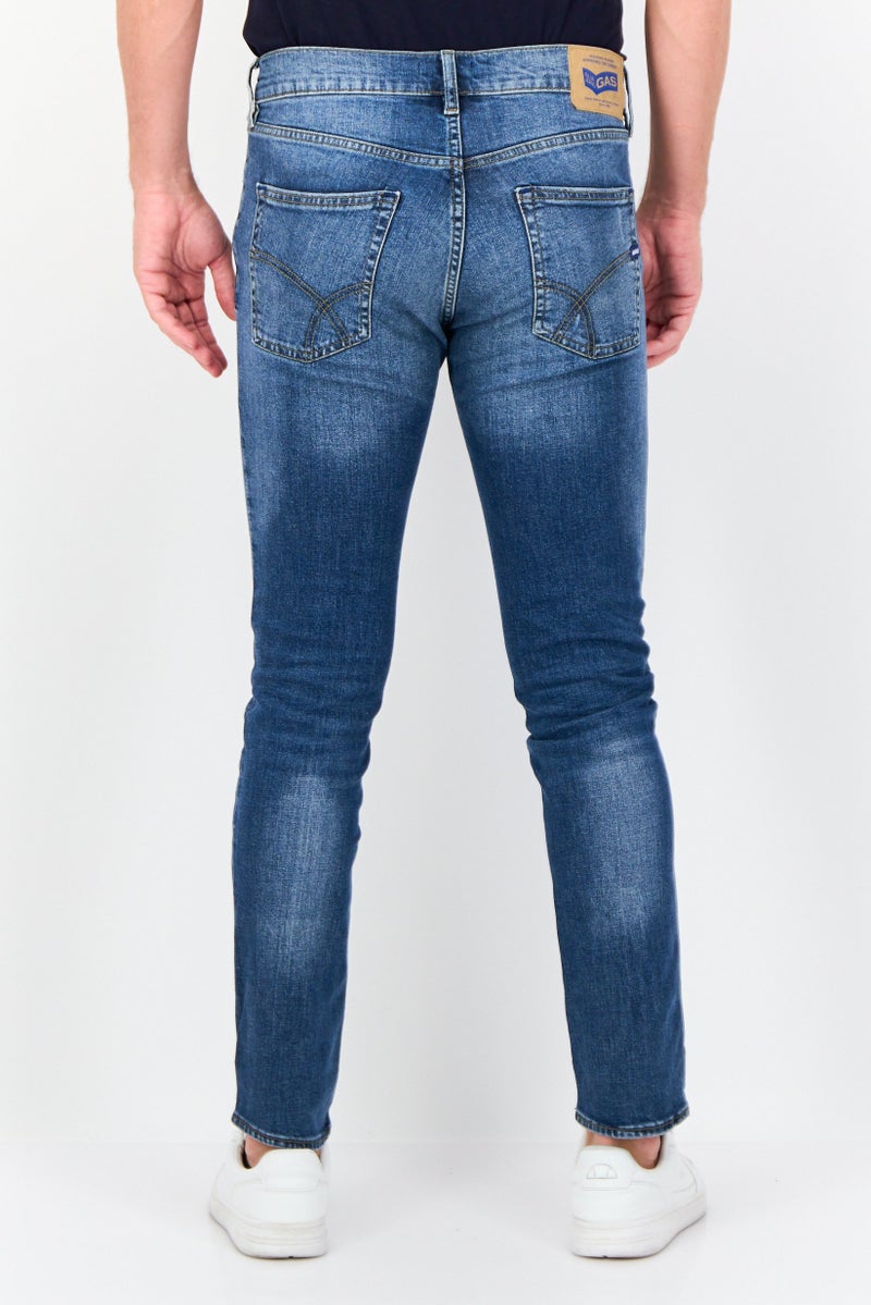 GAS جينز دنيم مغسول للرجال بقصة عادية، أزرق - Image 3