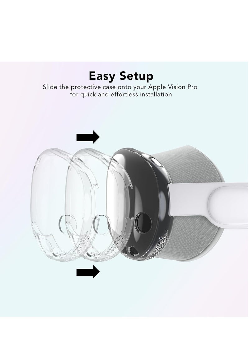 Generic - Upgraded Cover Case Compatible with Apple Vision Pro, TPU Protective Cover Case for Vision Pro VR Headset 2024 Accessories [Fit Air Holes Perfect] - Image 1