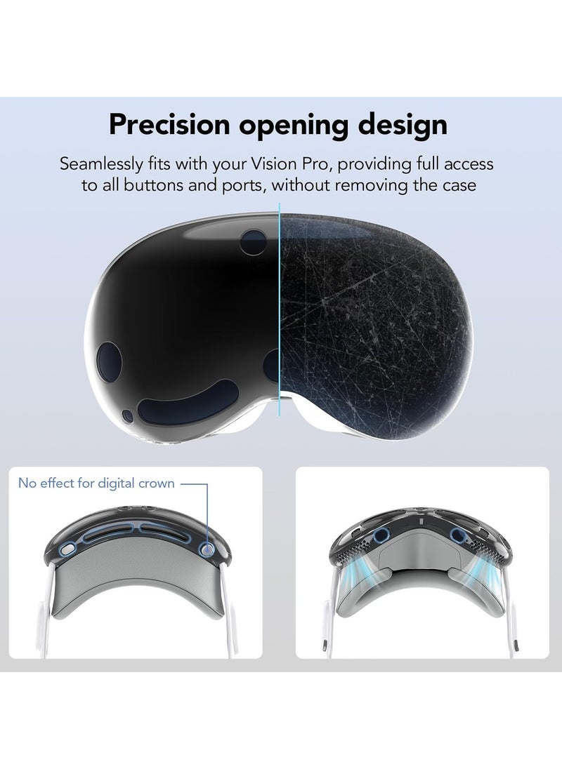 Generic - Upgraded Cover Case Compatible with Apple Vision Pro, TPU Protective Cover Case for Vision Pro VR Headset 2024 Accessories [Fit Air Holes Perfect] - Image 1