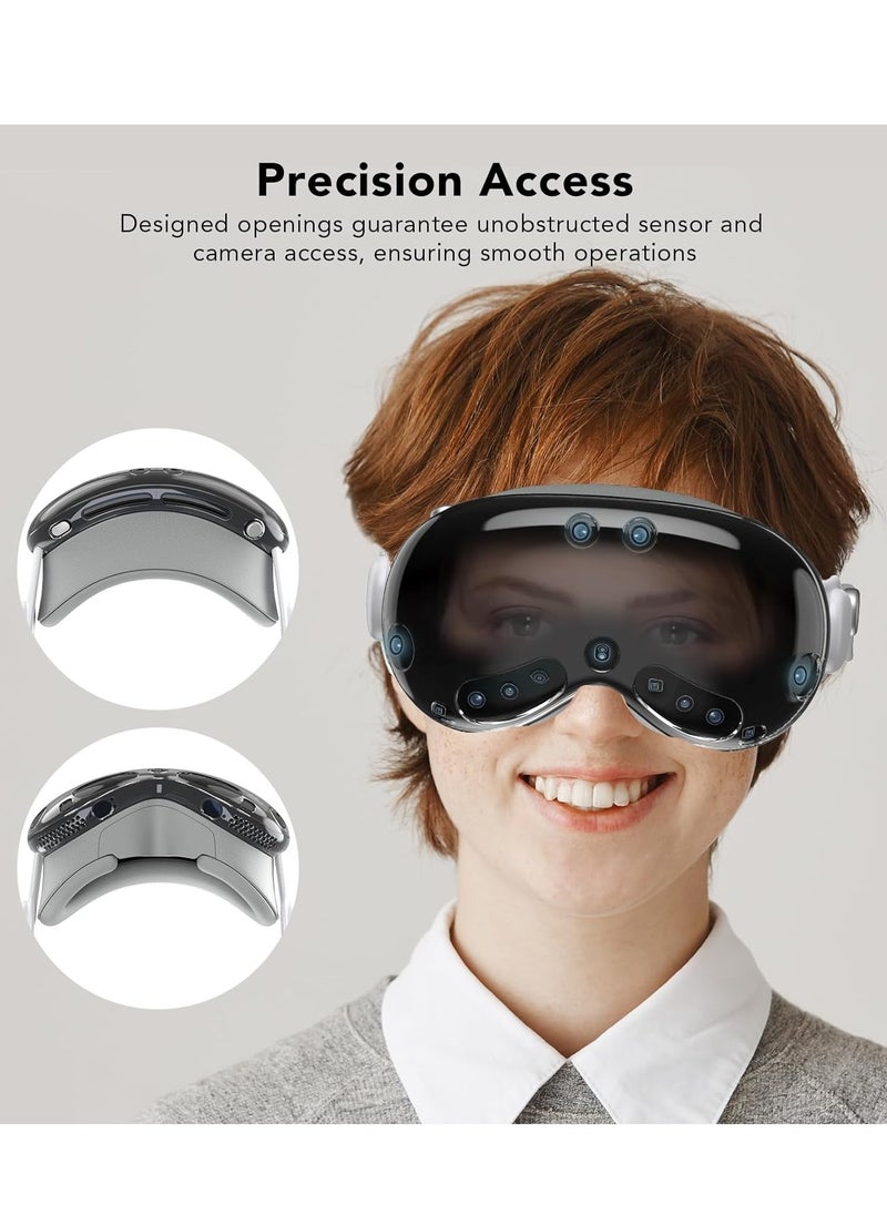Generic - Upgraded Cover Case Compatible with Apple Vision Pro, TPU Protective Cover Case for Vision Pro VR Headset 2024 Accessories [Fit Air Holes Perfect] - Image 1
