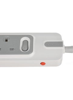 Rafeed وصلة كهرباء 4 مقابس 5 متر 2 USBA 1 USBC أبيض/رمادي  - Image 4