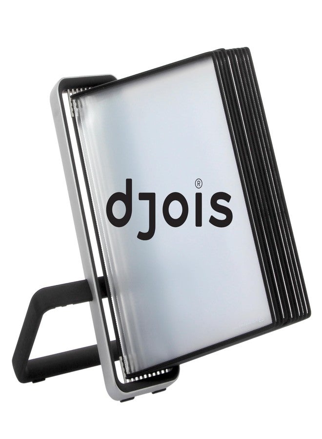 Tarifold DJOIS by Tarifold - Desktop Reference & Display System - Durable Aluminum & ABS Plastic - Letter-Size -10 Display Pockets - 20 Sheet Capacity - Simple Set-Up - Made in France - Black - Image 1