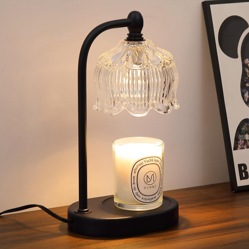 MEIXISUE Black Candle Warmer Lamp with Timer and Dimmer,Flameless Wax Melt Warmer for Jar Candles with 2 Bulbs,House Warming Gifts,Mother's Day/Birthday/Christmas Gifts for Mom/Wife,Home Decor - Image 1