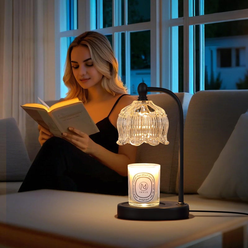 MEIXISUE Black Candle Warmer Lamp with Timer and Dimmer,Flameless Wax Melt Warmer for Jar Candles with 2 Bulbs,House Warming Gifts,Mother's Day/Birthday/Christmas Gifts for Mom/Wife,Home Decor - Image 5