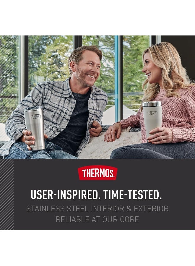 THERMOS ترمس آيكون من الفولاذ المقاوم للصدأ معزول بالفراغ كوب سادل - Image 5