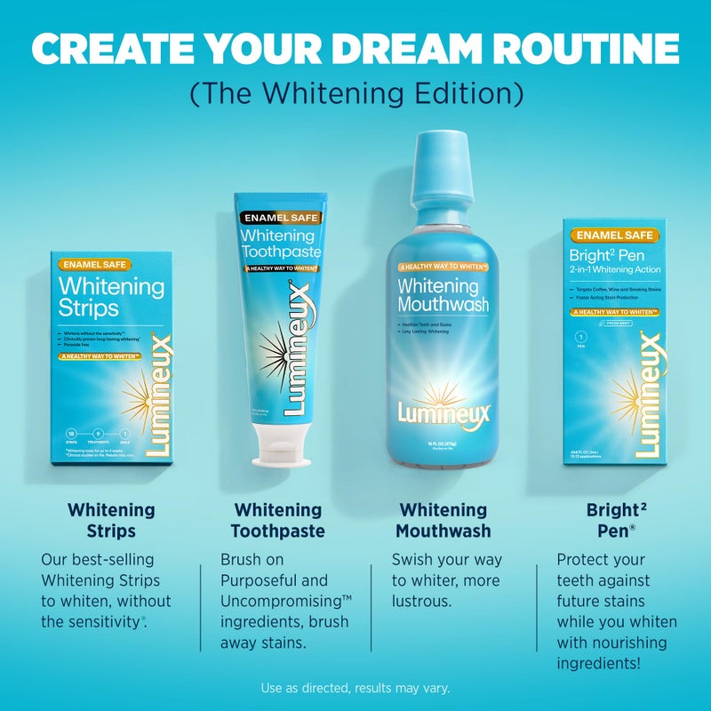 Lumineux غسول فم لتبييض الأسنان لومينيو، 16 أونصة. عبوتين - خالي من البيروكسيد - آمن للمينا - تبييض بدون حساسية - خالي من الكحول والفلورايد و SLS - Image 5