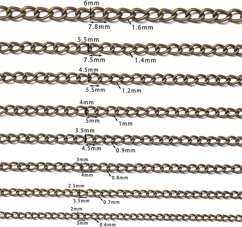 Antique Bronze 4x5mm Metal Link Chain Roll For DIY Jewelry Necklaces Bracelets - Image 3