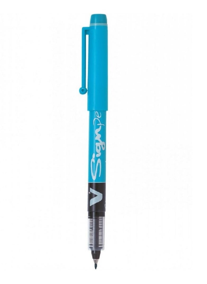 PILOT Pilot V-Sign Pen -Pilot signature Pen-Full Range Of 5 Colors – Black, Red, Blue, Green & Light Blue/turquoise  - Image 5