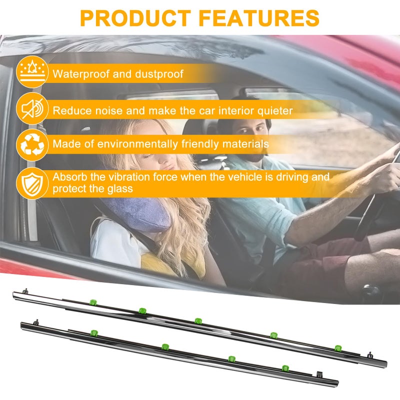 PSLER Chrome Window Molding Trim Fit for CR-V CRV 2007 2008 2009 2010 2011 Car Window Weatherstrip Seal Belt Door Seal Replaces# 72410-SWA-A01, 72450-SWA-A01, 72910-SWA-A01, 72950-SWA-A01 - Image 4